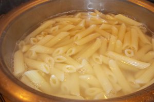 Penne Rigate cu ciuperci de roua si praz
