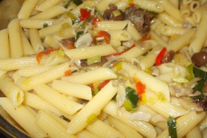 Penne Rigate cu ciuperci de roua si praz