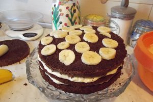 Desert tort cu banane si lapte condensat