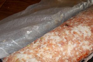 Rulada din carne tocata cu emmentaler si muschi de porc