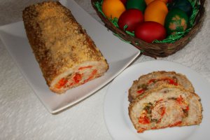 Rulada din carne tocata cu emmentaler si muschi de porc