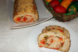 Rulada din carne tocata cu emmentaler si muschi de porc