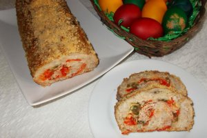 Rulada din carne tocata cu emmentaler si muschi de porc