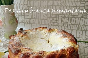 Desert pasca cu branza si smantana