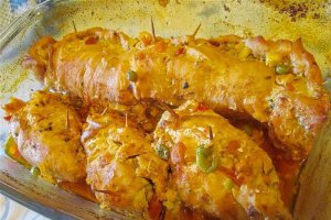 Rulada de curcan cu legume