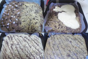 Desert semilune cu ciocolata, alune si cafea