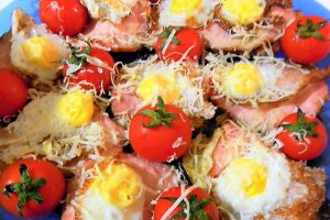 Aperitiv cald cu ou de prepelita