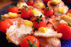 Aperitiv cald cu ou de prepelita