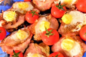 Aperitiv cald cu ou de prepelita