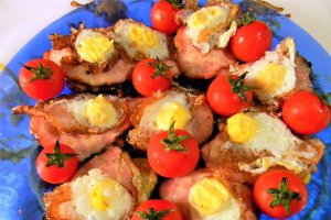 Aperitiv cald cu ou de prepelita