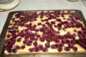 Desert prajitura cu visine si ciocolata