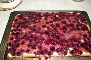 Desert prajitura cu visine si ciocolata