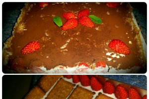 Desert tiramisu reteta cu capsuni si biscuiti