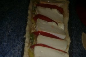 Tarta/Pizza cu praz si branza reblochon