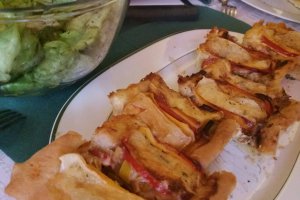 Tarta/Pizza cu praz si branza reblochon