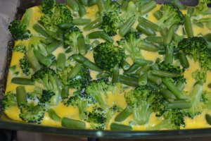 Broccoli cu fasole verde la cuptor