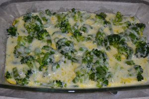 Broccoli cu fasole verde la cuptor