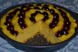 Desert prajitura vanilata cu cirese