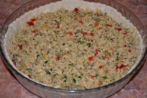 Tarta cu piept de curcan si ciuperci