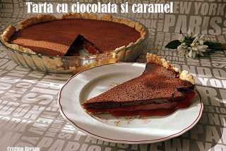 Desert tarta cu ciocolata si caramel