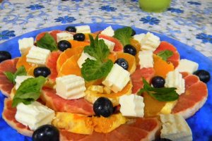 Salata de citrice cu telemea si menta -salata cu nr.100