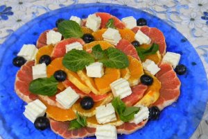 Salata de citrice cu telemea si menta -salata cu nr.100