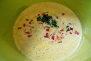Aperitiv omleta cu spanac la cuptor