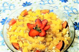 Desert cu piscoturi si panettone