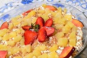 Desert cu piscoturi si panettone