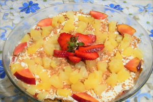 Desert cu piscoturi si panettone