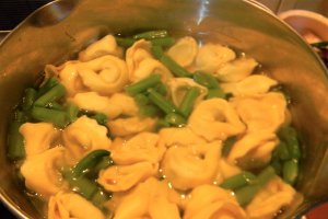 Tortelloni cu fasole verde