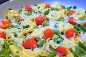 Tortelloni cu fasole verde