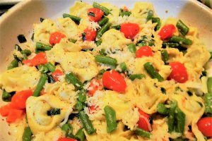 Tortelloni cu fasole verde