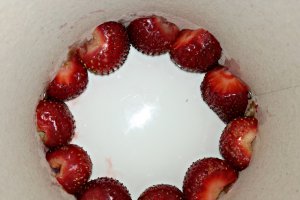 Desert gris cu lapte si capsuni