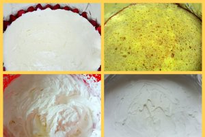 Desert tort cu jeleu de capsuni si crema de vanilie