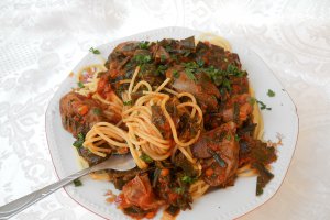 Spaghete cu ficatei