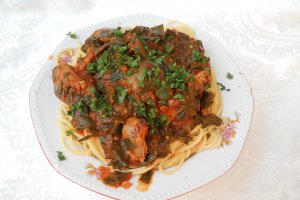 Spaghete cu ficatei