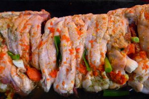 Cotlet de mistret cu ciuperci