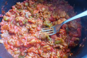 Salata de vinete si ardei marocana - Zaalouk