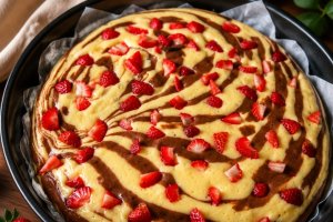 Desert pandispan cu capsune