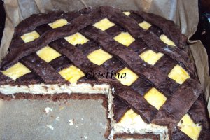 Desert prajitura grilaj cu branza si cacao