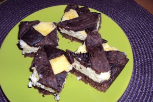 Desert prajitura grilaj cu branza si cacao