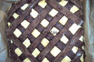 Desert prajitura grilaj cu branza si cacao