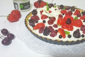 Desert tarta cu cocos si ciocolata alba