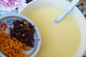 Desert inghetata cu ciocolata si mango