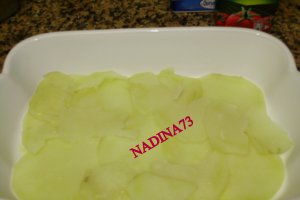 Musaca de cartofi cu pui si ciuperci