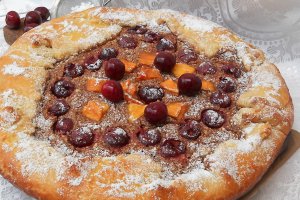 Desert tarta rustica cu nutella si cirese