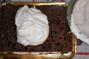 Desert tort cu crema de cirese si ciocolata