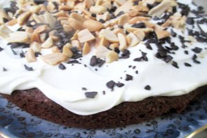 Desert prajitura cu banane si crema de branza