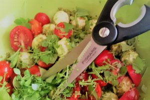 Salata cu mozzarella si pesto